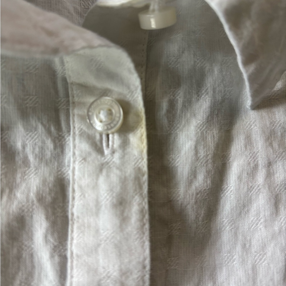 Apostrophe White Ruffled Button Down Shirt - Picture 2 of 2